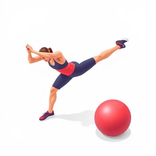 バランスボールマスターの操作方法のイラスト