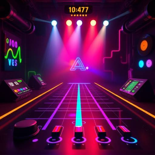 リズムdeエクササイズのゲーム画面1